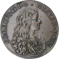 Pays-Bas Espagnols, Jeton, Charles II, Mariage Du Roi, Cuivre, TTB+ - Sonstige & Ohne Zuordnung