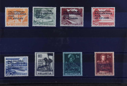 Schweiz Ausg. F.d. Int. Flüchtlingso OIR, 1950, 1-8, Postfrisch - Dienstzegels
