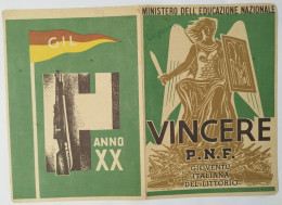 Bp28 Pagella Fascista Opera Balilla Ministero Educazione Nazionale Littoria 1942 - Diploma & School Reports