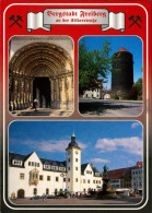 Freiberg (Sachsen) Goldene Pforte Im Dom, Donatsturm, Obermarkt Mit Rathaus 1995 - Freiberg (Sachsen)