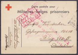 CP Pour Militaires Belges Prisonniers Datée 10 Février 194? De LAEKEN Pour Stalag XVII B - Cachet "CROIX ROUGE DE BELGIQ - WW II (Covers & Documents)