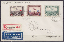 L. Recommandée Par Avion Affr. PA3+PA6/7 Càd BRUXELLES 1 /4 VI 1935 Pour BERNE Suisse (au Dos: Càd Arrivée BERN - Altri & Non Classificati