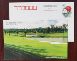 Golf Course,China 2004 Hainan Kangle Garden Hot Spring SPA Golf Club Advertising Pre-stamped Card - Golf