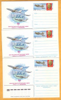1983 RUSSIA RUSSIE USSR URSS 3 Postcard  Ilyushin 50 Aircraft IL Mint - 1980-91