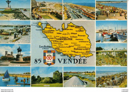 85 Le Département De La Vendée Multivues N°41 Avec Plan De Situation Flamme De St Hilaire De Riez En 1981 VOIR DOS - La Roche Sur Yon