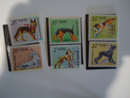 GERMANY   DDR   MNH  STAMPS    ANIMALS DOG DOGS 6 - Honden
