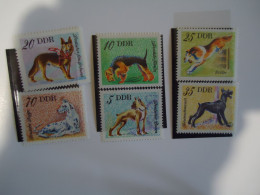 GERMANY   DDR   MNH  STAMPS    ANIMALS DOG DOGS 6 - Hunde