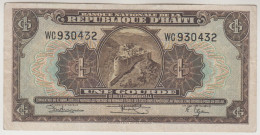 Haiti, Banque Nationale De La Republique D'Haiti - Une Gourde - 12/04/1919 Waterlow & Sons Pick# 174(1) BB/SPL - Haiti