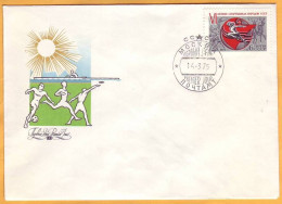 1975 FDC RUSSIA RUSSIE USSR Summer Sports Day. Football, Running, Drive, Bar. - FDC