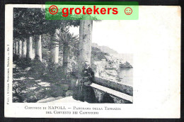 NAPOLI Panorama Della Terrazza Del Convento Dei Cappuccini ± 1900 With Publicity Print   - Napoli (Naples)