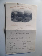 Carta Pubblicitaria Con Note Manoscritte "GRAND HOTEL CONTINENTAL CAIRO" - Werbung