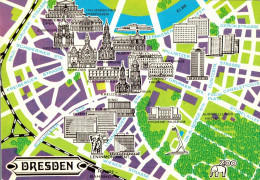 G9908 - TOP Dresden Stadtplan Straßenkarte - Entwurf Richter Karl Marx Stadt - Bild Und Heimat Reichenbach - Maps