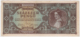 Hungary P 121 A - 100.000 Pengo 23.10.1945 - Fine+ - Hungría