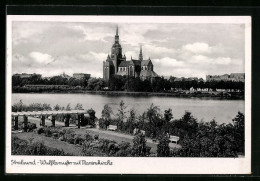 AK Stralsund, Wulflamufer Mit Marienkirche  - Stralsund