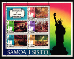 Samoa Block 10 Mit 328-332 Postfrisch 200 Jahre Unabhängigkeit Der USA #IJ718 - Samoa