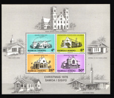 Samoa Block 20 Mit 419-422 Postfrisch Weihnachten #IJ735 - Samoa