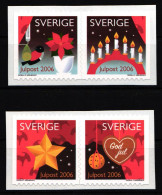 Schweden 2557-2560 Postfrisch 2 Paare Selbstklebend Weihnachten #IJ921 - Other & Unclassified