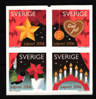 Schweden 2557-2560 Postfrisch Viererblock Selbstklebend Weihnachten #IJ922 - Altri & Non Classificati