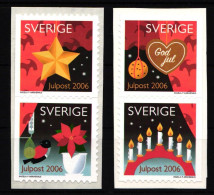 Schweden 2557-2560 Postfrisch 2 Paare Selbstklebend Weihnachten #IJ920 - Altri & Non Classificati