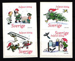 Schweden 2435–2438 Postfrisch 2 Paare Selbstklebend Weihnachten #IJ843 - Altri & Non Classificati