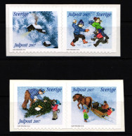 Schweden 2610-2613 Postfrisch Selbstklebend Weihnachten Astrid Lindgren #IJ931 - Altri & Non Classificati