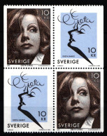 Schweden 2485-24856 Postfrisch Viererblock 100. Geburtstag Greta Garbo #IJ873 - Altri & Non Classificati