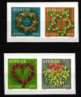 Schweden 2667-2670 Postfrisch Selbstklebend Weihnachten Türdekoration #IJ981 - Altri & Non Classificati