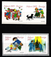 Schweden 2502-2505 Postfrisch 2 Paare Selbstklebend Weihnachten #IJ884 - Altri & Non Classificati