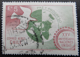 Chili Chile 1970 (2) Airmail The 25tn An. Of United Nations - Chile