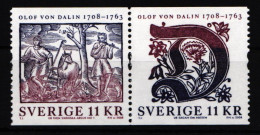 Schweden 2627-2628 Postfrisch Paar 300. Geburtstag Olof Von Dalin #IJ974 - Altri & Non Classificati