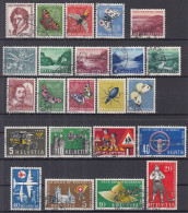 Switzerland / Helvetia / Schweiz / Suisse 1955 - 1956 ⁕ Nice Collection / Lot Of 23 Used Stamps - See All Scan - Gebruikt