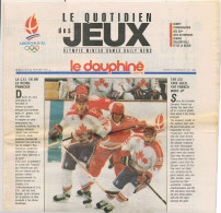 Le Dauphiné Libéré ALBERTVILLE 1992 Le Quotidien Des Jeux XVI° Jeux Olympiques D'Hiver N° 20 Lundi 24 Février 1992 - 1950 - Nu