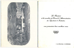 Jeux Olympiques D'Hiver GRENOBLE 1968 Syndicat D'Initiative  Vœux Du Président Et Des Membres Du Conseil * - Autres & Non Classés