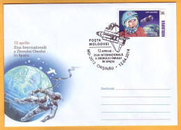 2014 Moldova Moldavie Moldau  Cosmonautics Day. Special Cancellations Gagarin Space, Rocket, Satellite - Moldawien (Moldau)