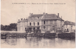 VAL D'OISE - Pêcheurs Sur L'Oise Devent L'Hôtel -Restaurant-Tabac "CHARLES" - Saint-Ouen-l'Aumône