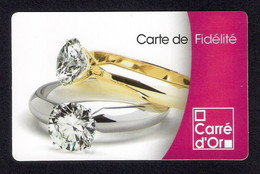 Carte Cadeau  CORA.    Bijouterie Carré D'Or.   Carte De Fidélité - Cartes Cadeaux