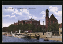 AK Brandenburg A. H., Realgymnasium Und Johanniskirche  - Brandenburg