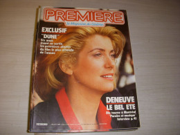 CINEMA PREMIERE 088 07.1984 C. DENEUVE Dino De LAURENTIS Victoria ABRIL BOGARDE  - Cinéma