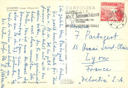 SUISSE - LACARNO  SETTIMANA SVIZZERA 1958  FLAMME OBLITERATION MECANIQUE - Postmark Collection