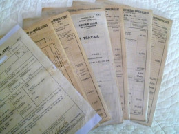 Pompier à La Base Militaire De Châteauroux 73rd Air Depot Wing Contrats De Travail Et Bulletins De Paie 1952 à 1957 - 1950 - ...