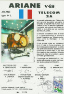 Espace 1991 12 17 - CSG - Ariane V48 - Satellite TELECOM 2A - Europe