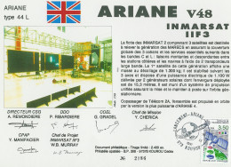 Espace 1991 12 17 - CSG - Ariane V48 - Satellite INMARSAT 2F3 - Europe
