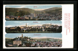 AK Greiz, Gesamtansicht, Panorama Von Schleiz & Lobenstein  - Schleiz