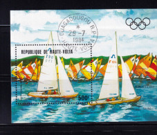LI06 Upper Volta 1983 Airmail - Olympic Games - Los Angeles, USA Used Mini Sheet - Schiffe