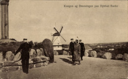 CPA Dybbøl Düppel Dänemark, Roi Und Reine Von Dänemark, Windmühle - Dänemark