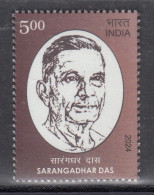 INDIA, 2024, Personalities - Sarangadhar Das, 1886-1957, 1 V,  MNH, (**) - Ungebraucht