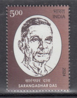 INDIA, 2024, Personalities - Sarangadhar Das, 1886-1957, 1 V,  MNH, (**) - Nuovi