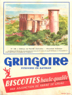 BUVARD IMAGE GRINGOIRE CHÂTEAU DE FALAISE  - Biscottes