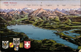 CPA Bregenz Am Bodensee Vorarlberg, Bodenseekarte, Gebirge - Autres & Non Classés
