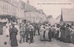 LE BLANC JOUR DE FETE PLACE DU MARCHE AVEC CACHET 66e RGT TERRITORIALE D'INFANTERIE - Le Blanc